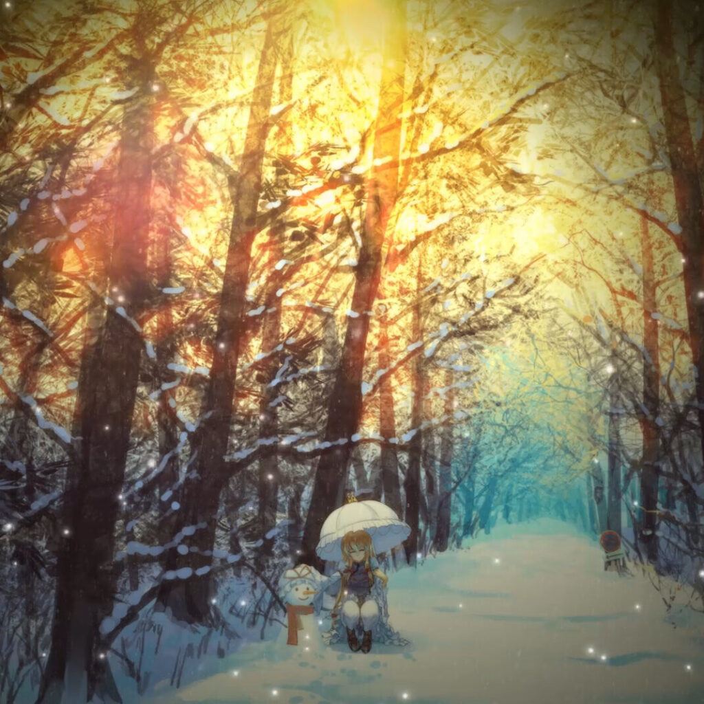 雪中の少女（？）