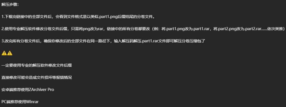 解压说明