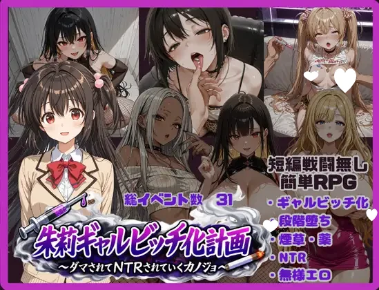 【日系RPG/NTR】朱莉的淫乱堕落计划 朱莉ギャルビッチ化計画～騙されてNTRれていく彼女～1.4 内嵌AI汉化[PC+安卓]+作弊码